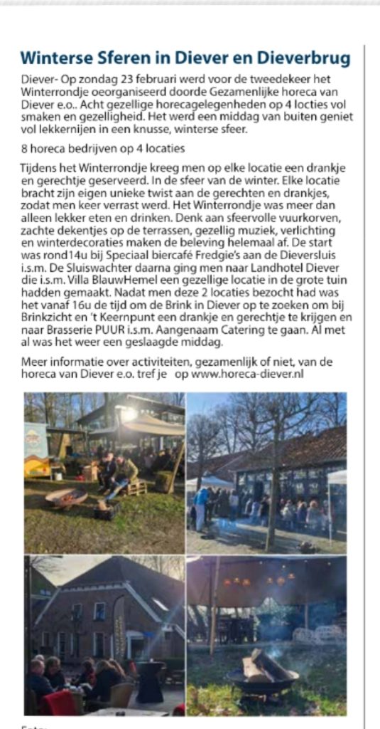 Horeca evenement in Diever